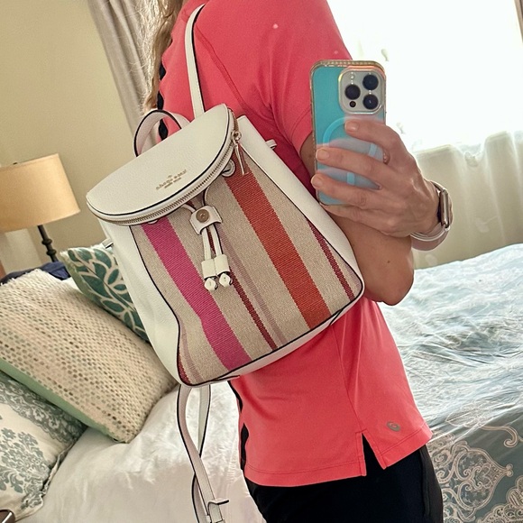 kate spade Handbags - Kate Spade Multicolor Striped Backpack (EXCELLENT CONDITION)